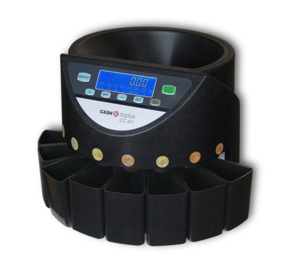 Cash Tester CC 601 : Compteuse Trieuse de Pièces Professionnelle Euro - Rapide & Programmable