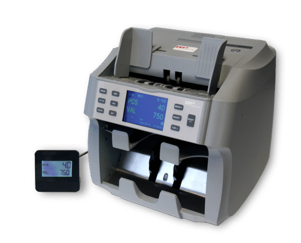 Compteuse de billets à 2 poches