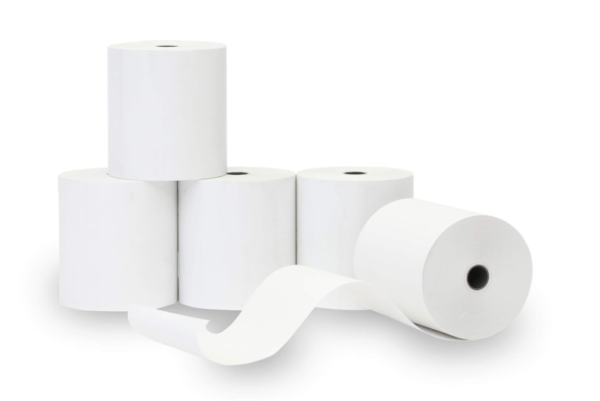 Bobines thermiques pour caisse et TPE, carton de 50