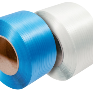 Feuillard plastique de cerclage, 5 et 8 mm, carton de 2 bobines