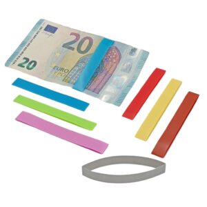 Ganses plastique pour liasses de 100 billets, carton de 1 000