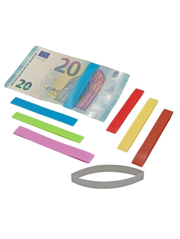Ganses plastique pour liasses de 100 billets, carton de 1 000