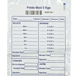 Sacs plastique multi-usage à talon détachable, 180 × 300 mm, lot de 1 000