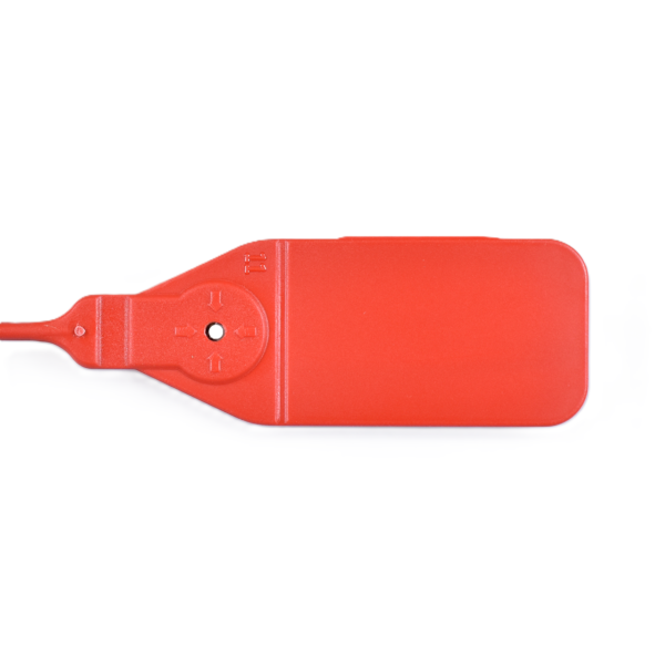 Scellés plastiques numérotés à insert métallique, rouges, par 1 000