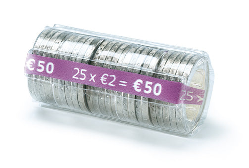 Étuis plastique réutilisables pour pièces en euro, lot de 250