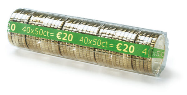 Étuis plastique réutilisables pour pièces en euro, lot de 250
