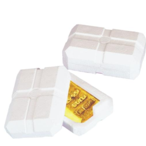Boîte de protection en polystyrène pour lingot d'or