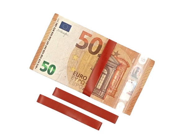 Ganses plastique pour liasses de 100 billets, carton de 1 000