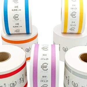 Bobines à encartoucher pour pièces en euro, carton de 10
